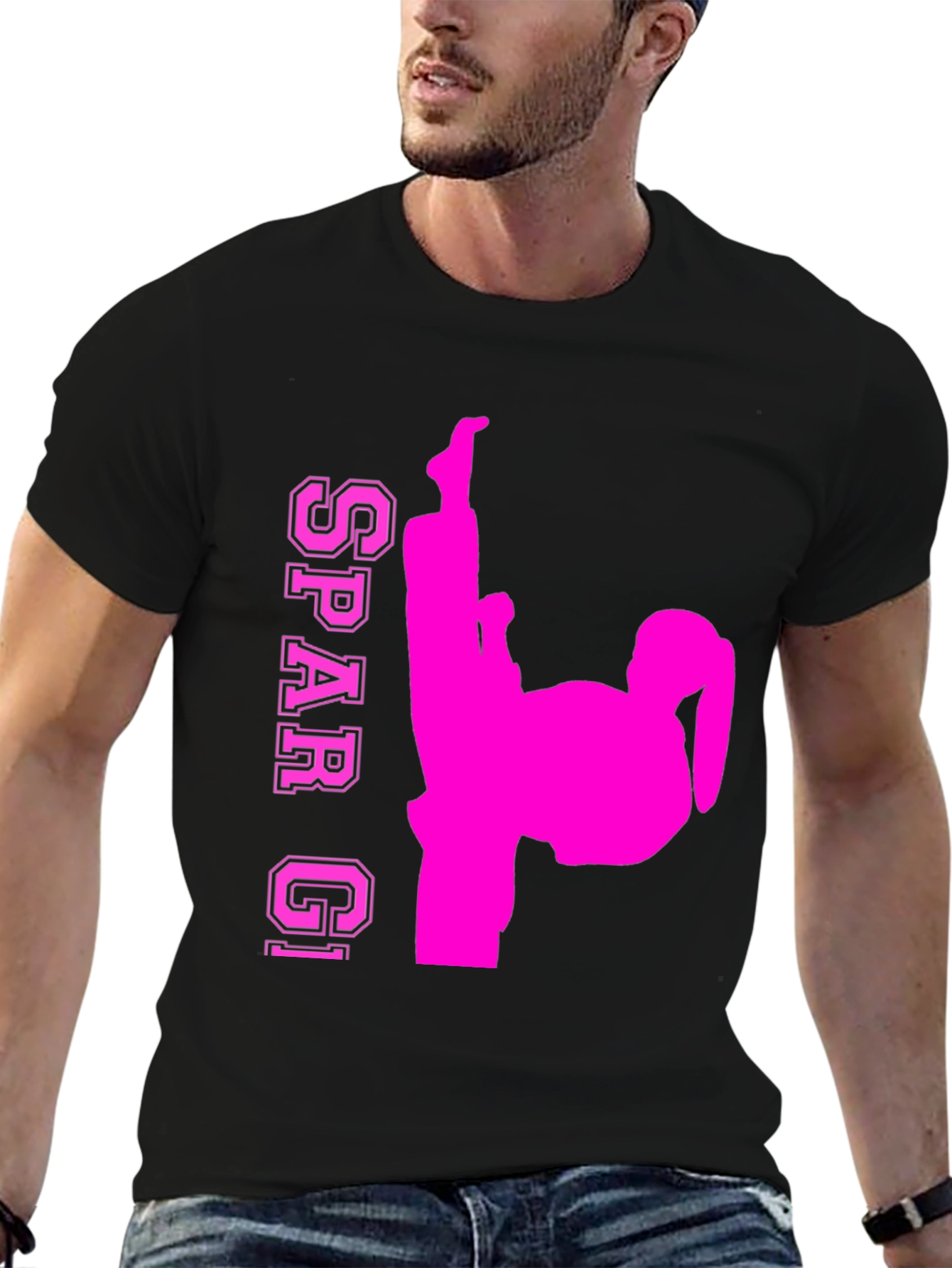 Spar GI Karate Kick T-Shirt - Black