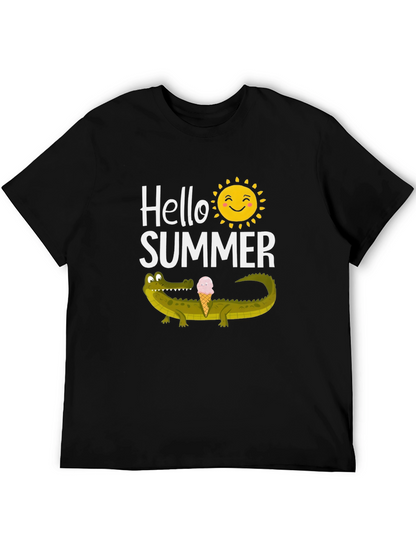 Hello Summer Crocodile Graphic Tee