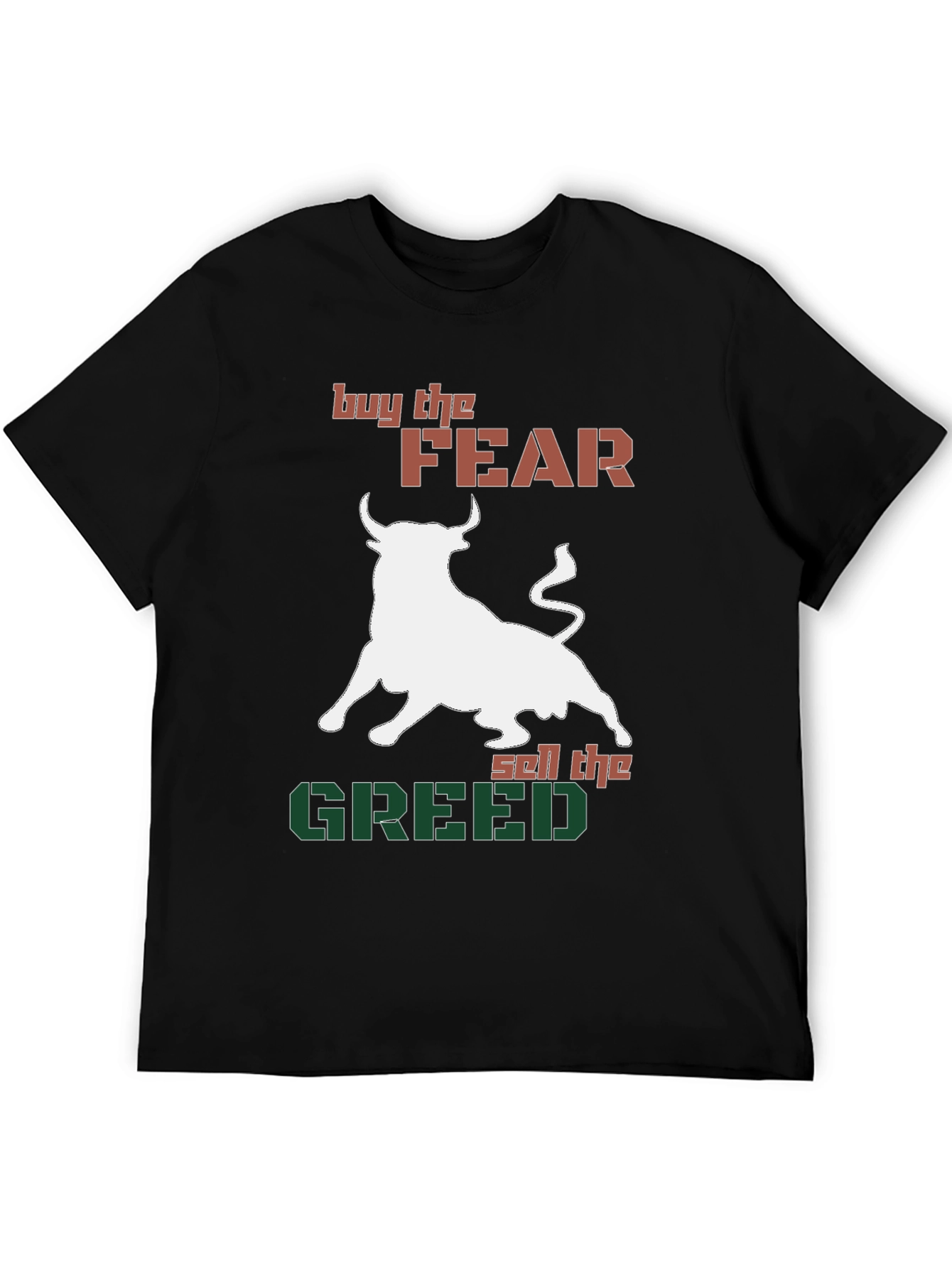 Buy Fear Sell Greed Bull Graphic Tee