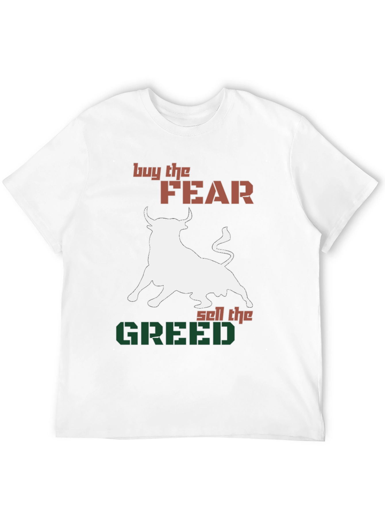 Buy Fear Sell Greed Bull Graphic Tee
