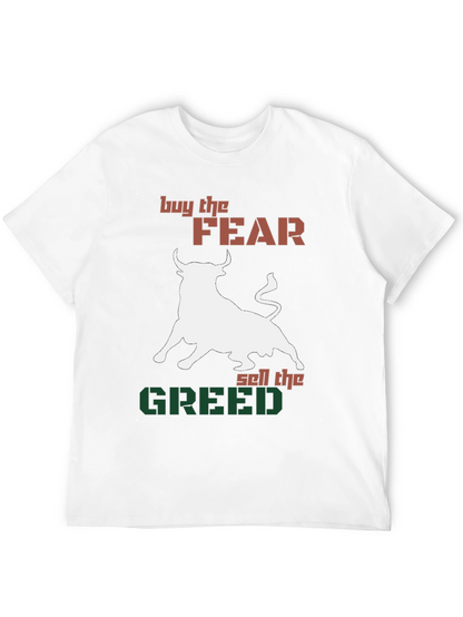 Buy Fear Sell Greed Bull Graphic Tee