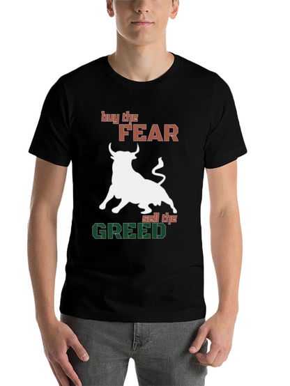 Buy Fear Sell Greed Bull Graphic Tee
