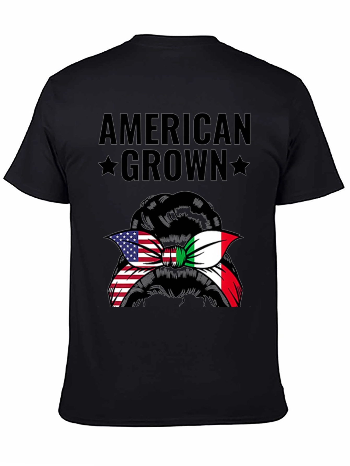 American Grown Italian Messy Bun T-Shirt
