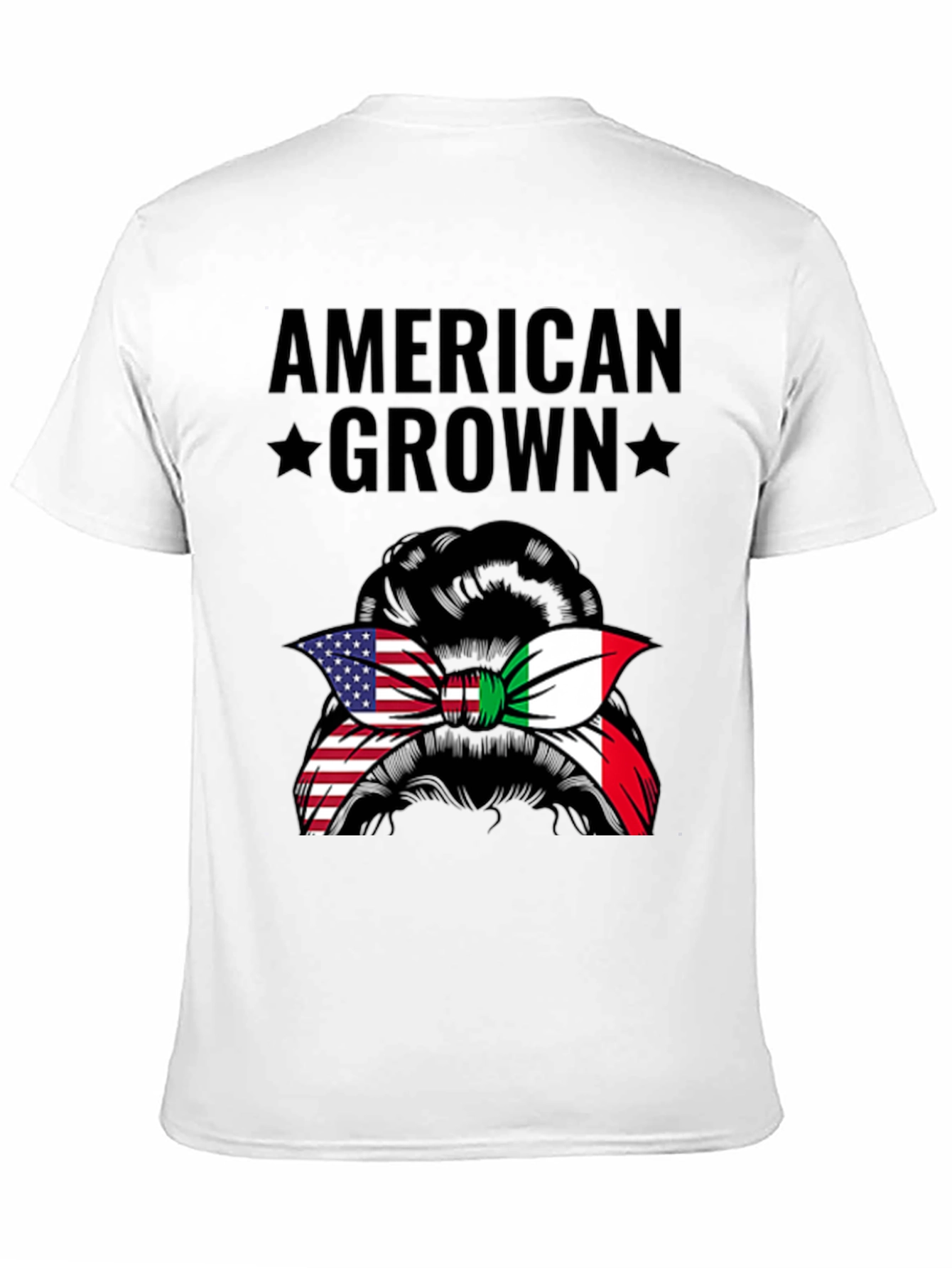 American Grown Italian Messy Bun T-Shirt