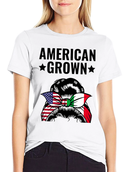 American Grown Italian Messy Bun T-Shirt