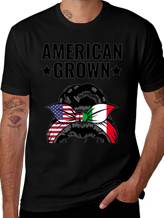 American Grown Italian Messy Bun T-Shirt