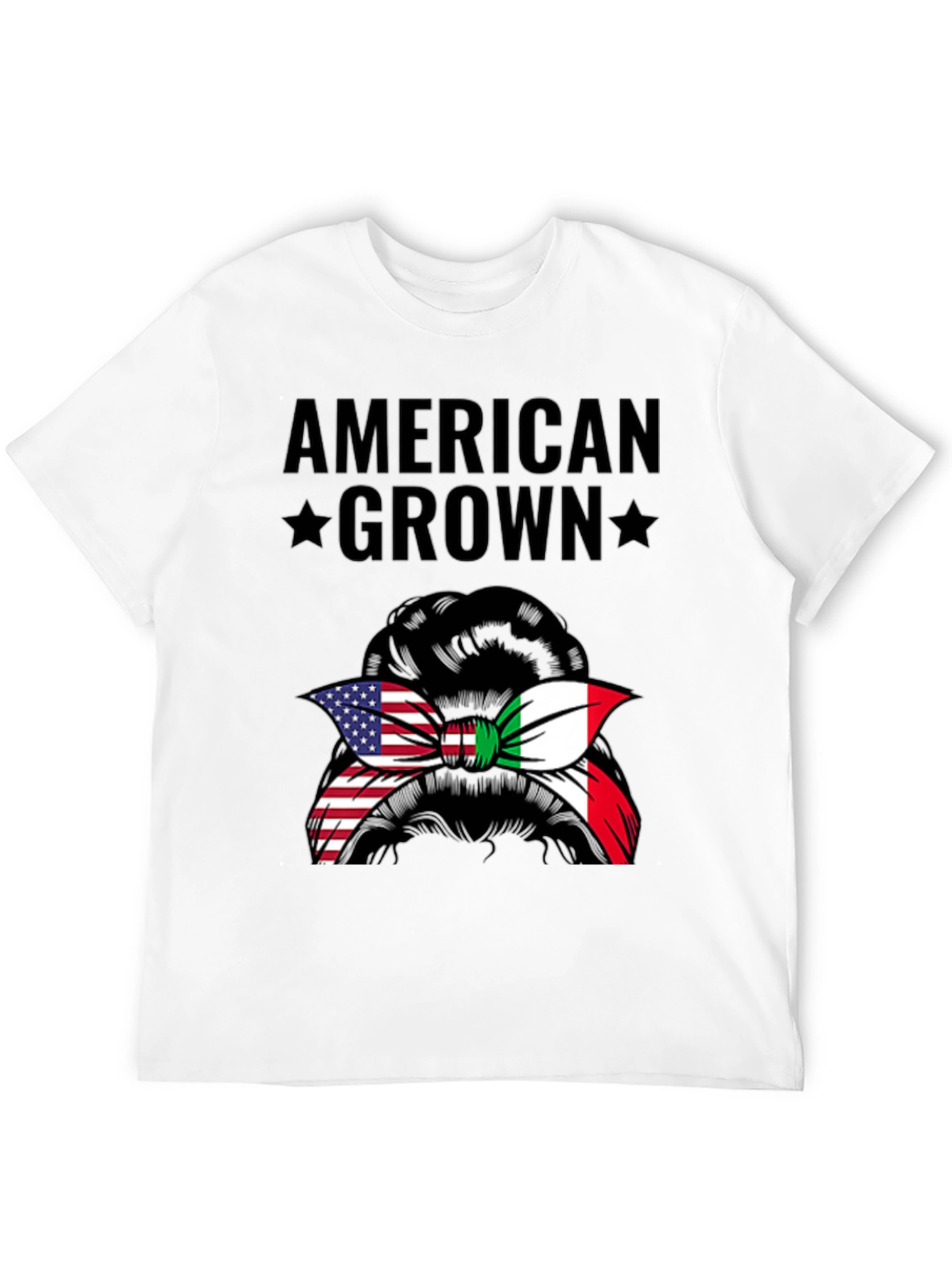 American Grown Italian Messy Bun T-Shirt