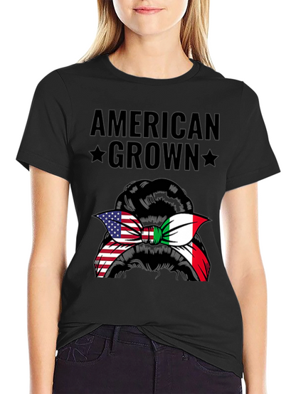 American Grown Italian Messy Bun T-Shirt
