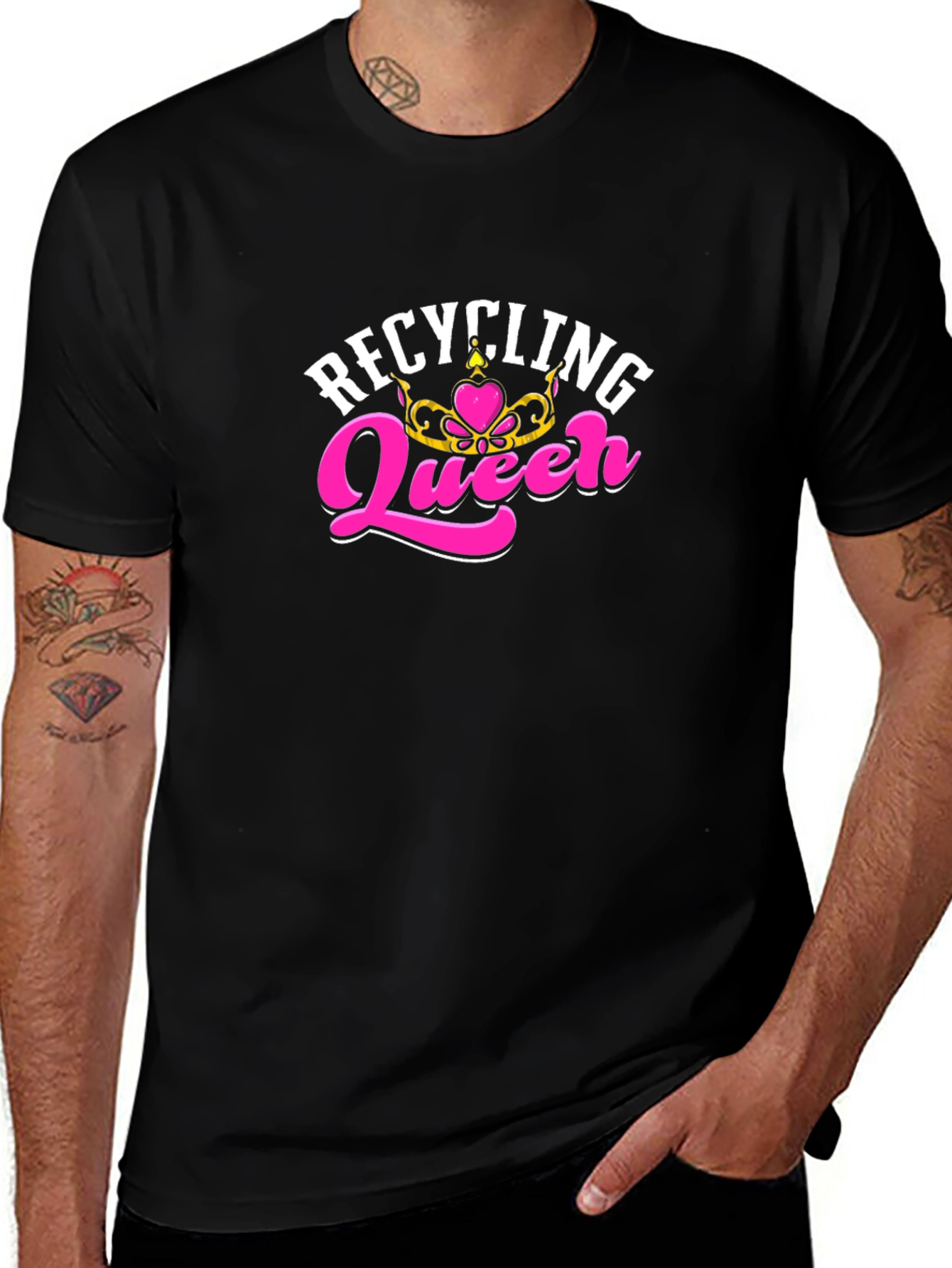 Recycling Queen T-Shirt - Black Tee