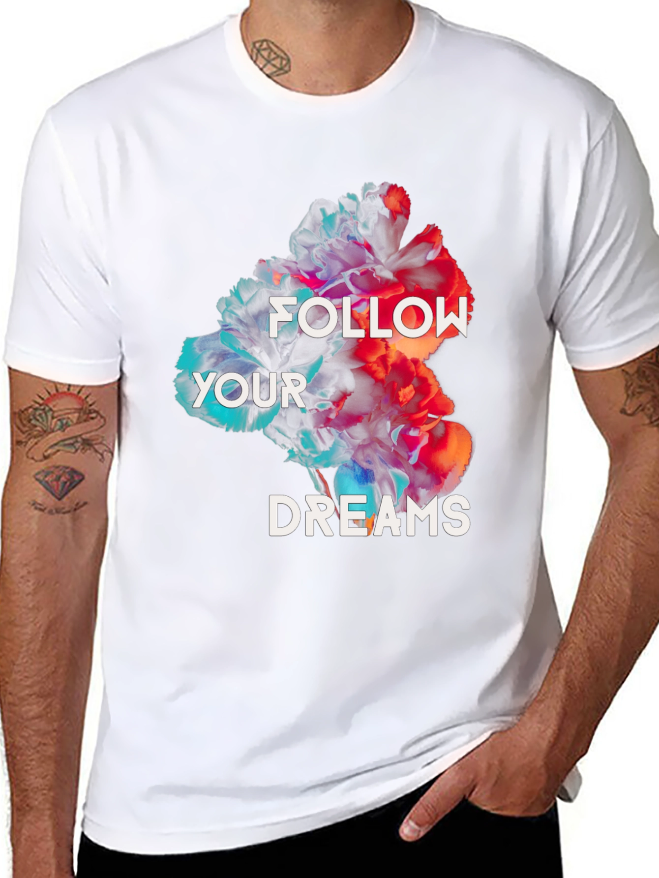 Floral Dreamer T-Shirt: Follow Your Dreams