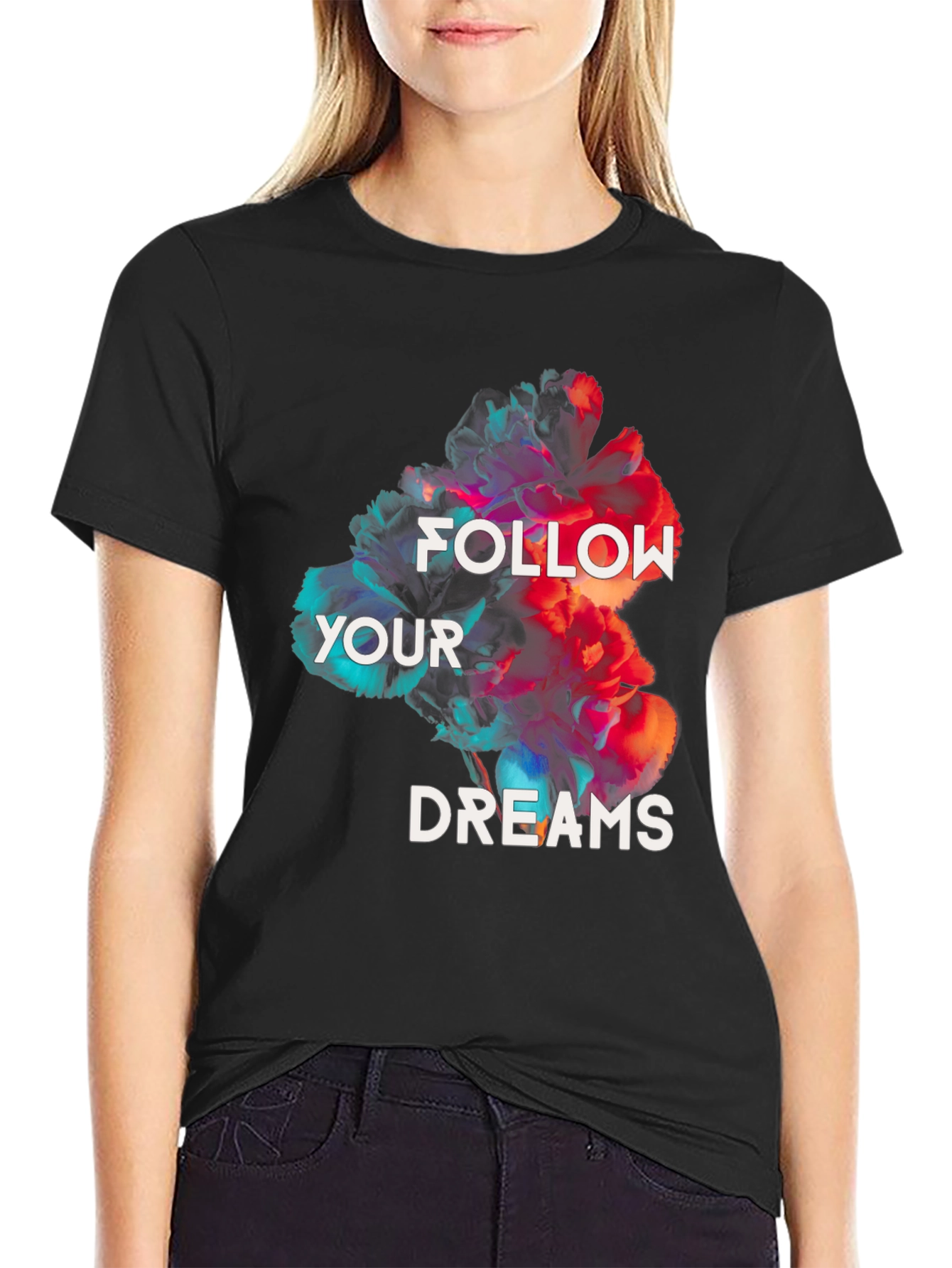 Floral Dreamer T-Shirt: Follow Your Dreams