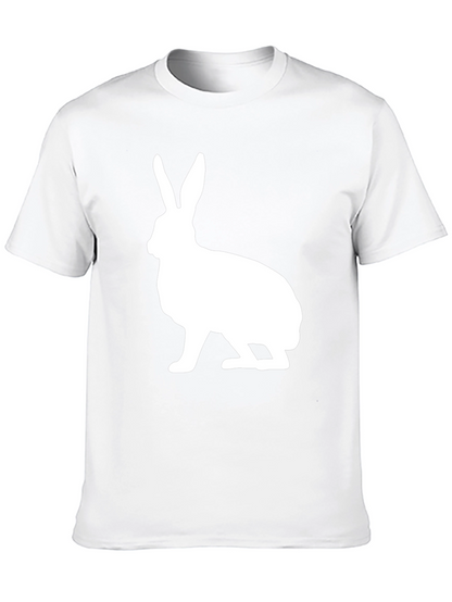 Rabbit Graphic Print Crew Neck T-Shirt