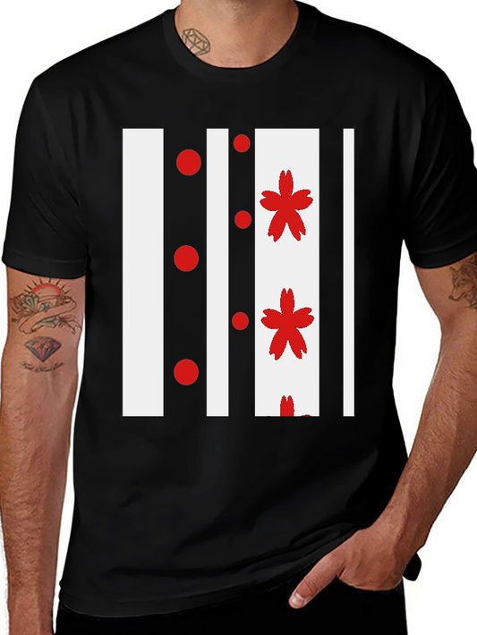 Bold Patterned Graphic Tee