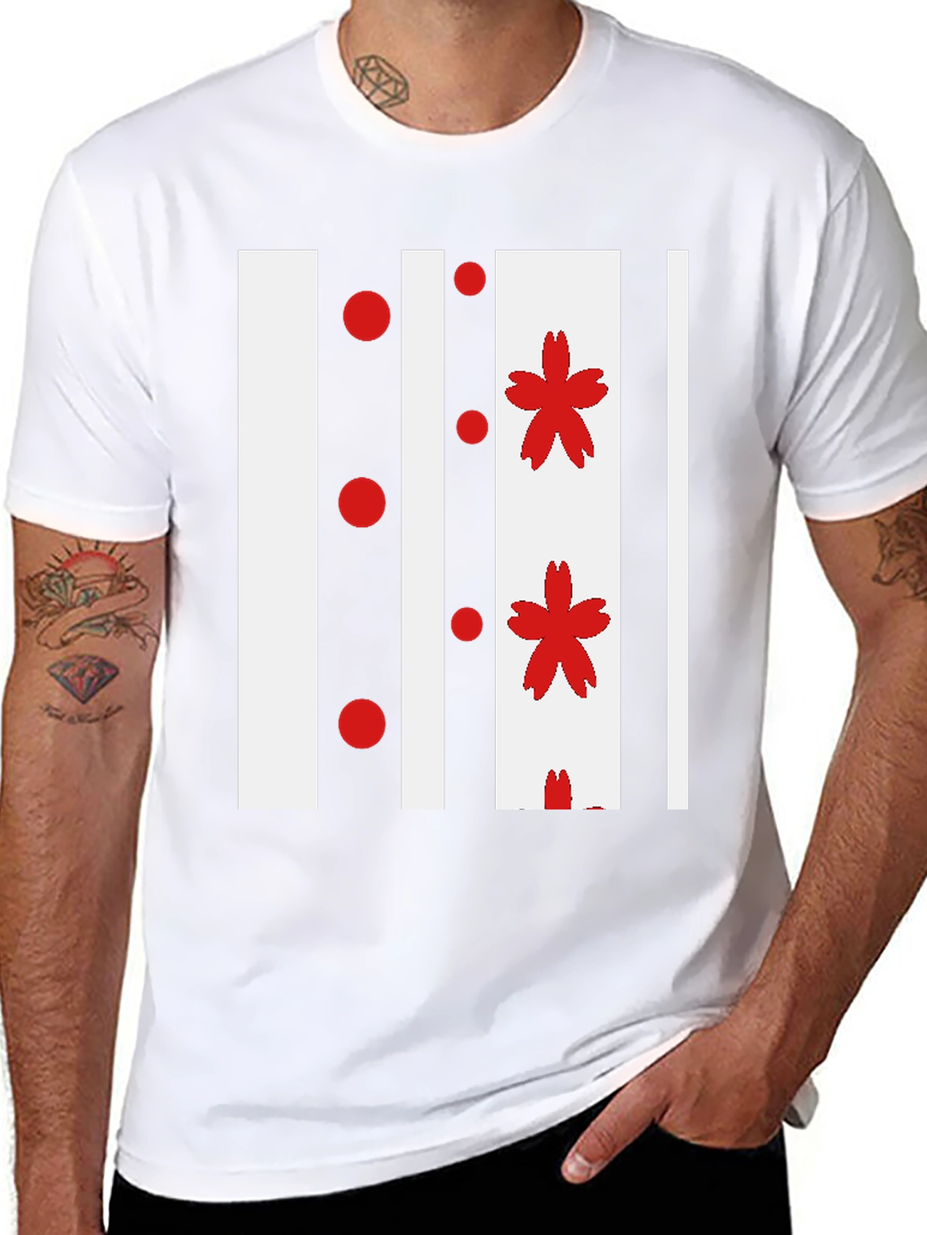 Bold Patterned Graphic Tee