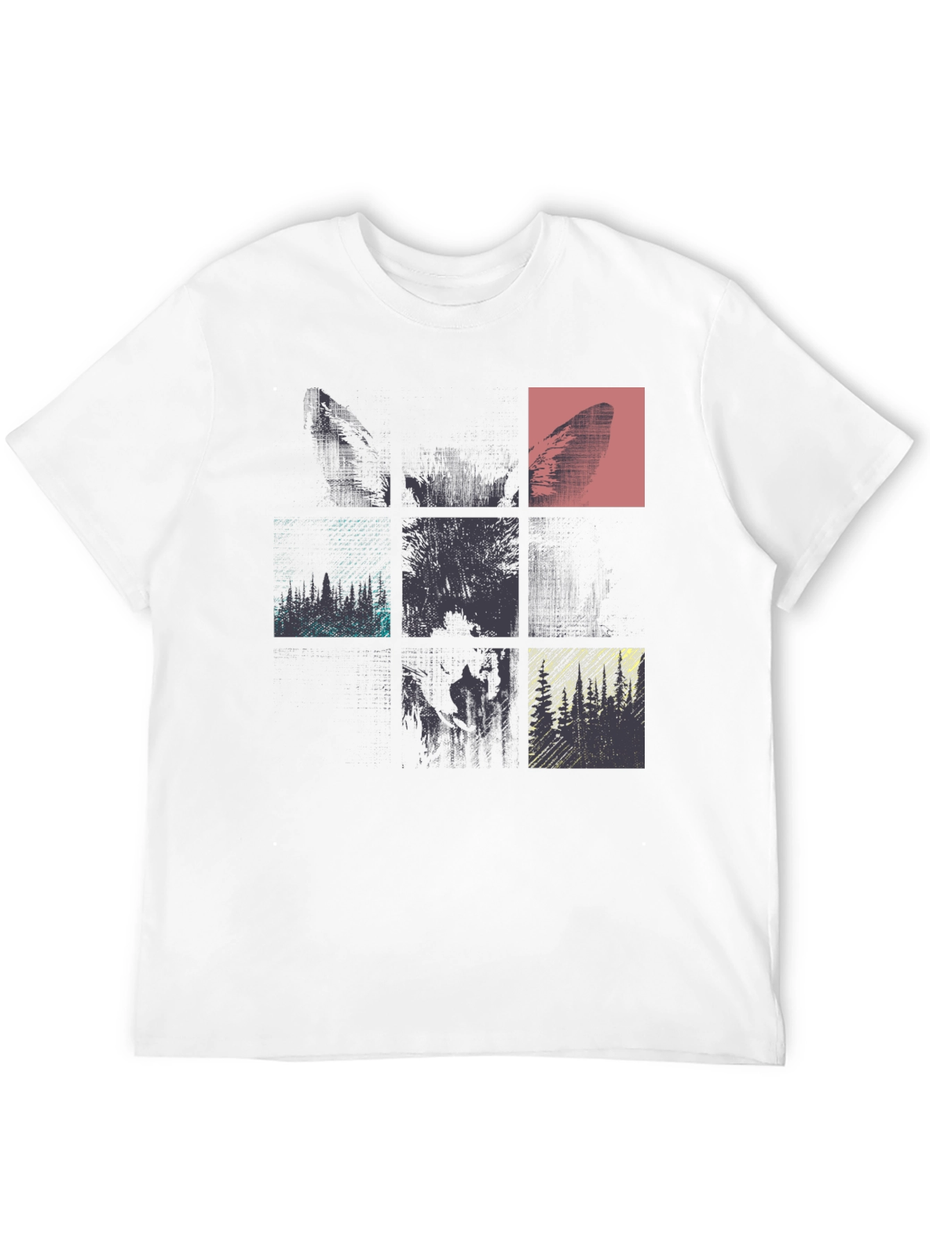 Abstract Graphic Tee - Modern Style Black