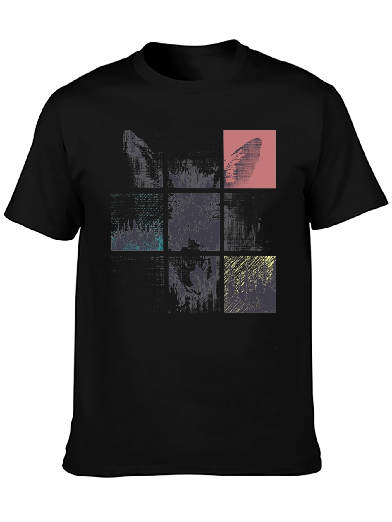 Abstract Graphic Tee - Modern Style Black