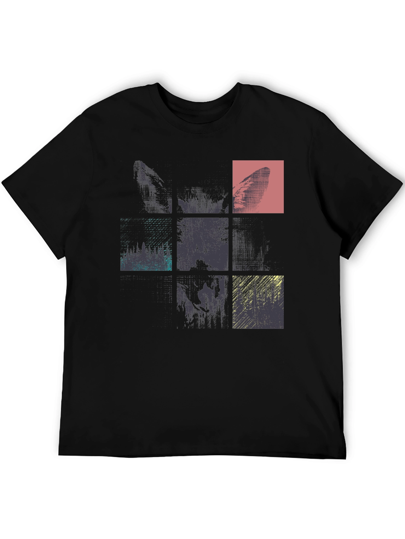 Abstract Graphic Tee - Modern Style Black