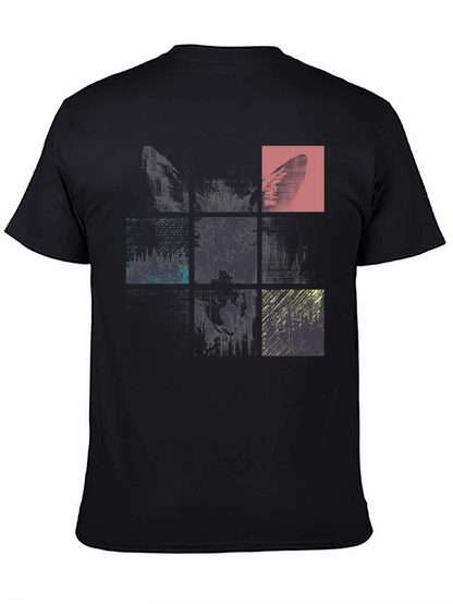 Abstract Graphic Tee - Modern Style Black