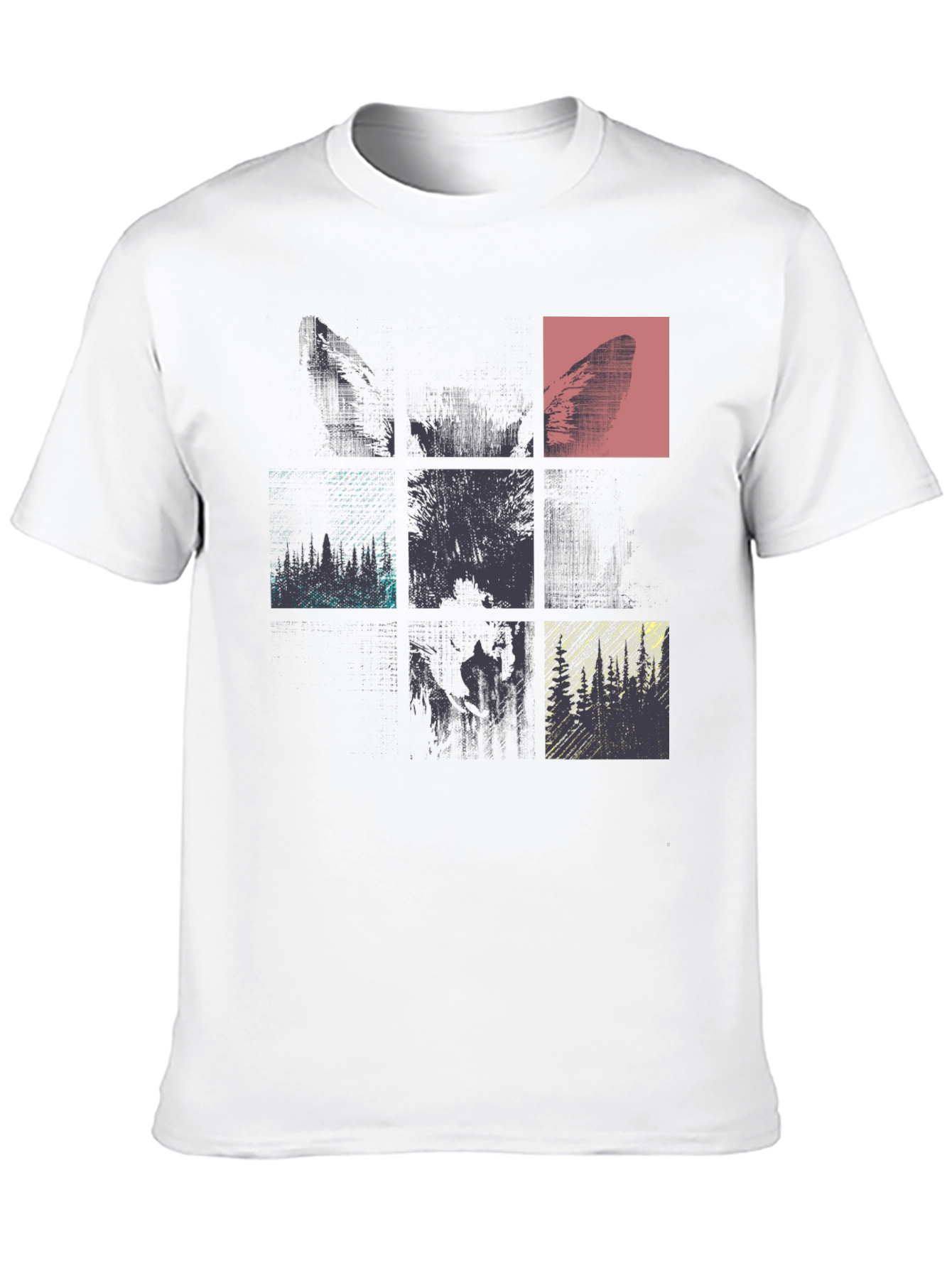 Abstract Graphic Tee - Modern Style Black