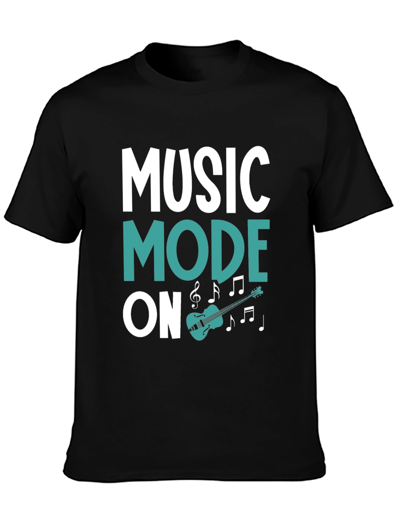 Music Mode On Black Graphic Tee