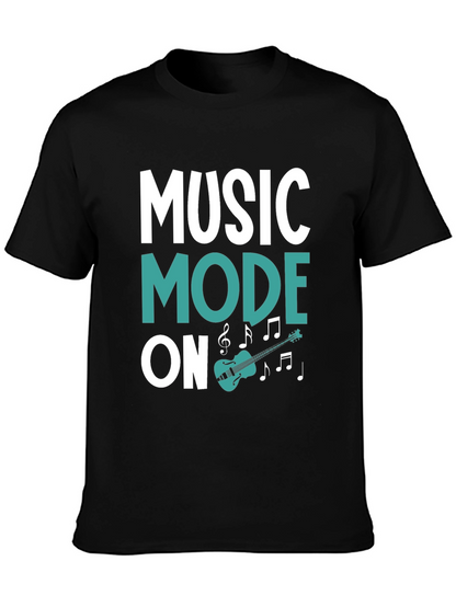 Music Mode On Black Graphic Tee
