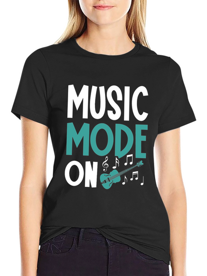 Music Mode On Black Graphic Tee