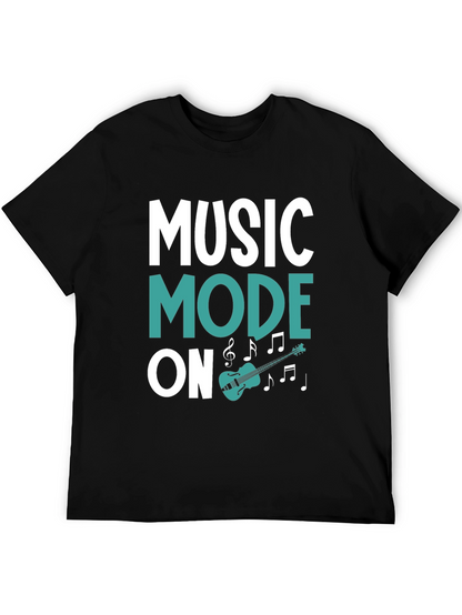 Music Mode On Black Graphic Tee