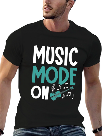 Music Mode On Black Graphic Tee