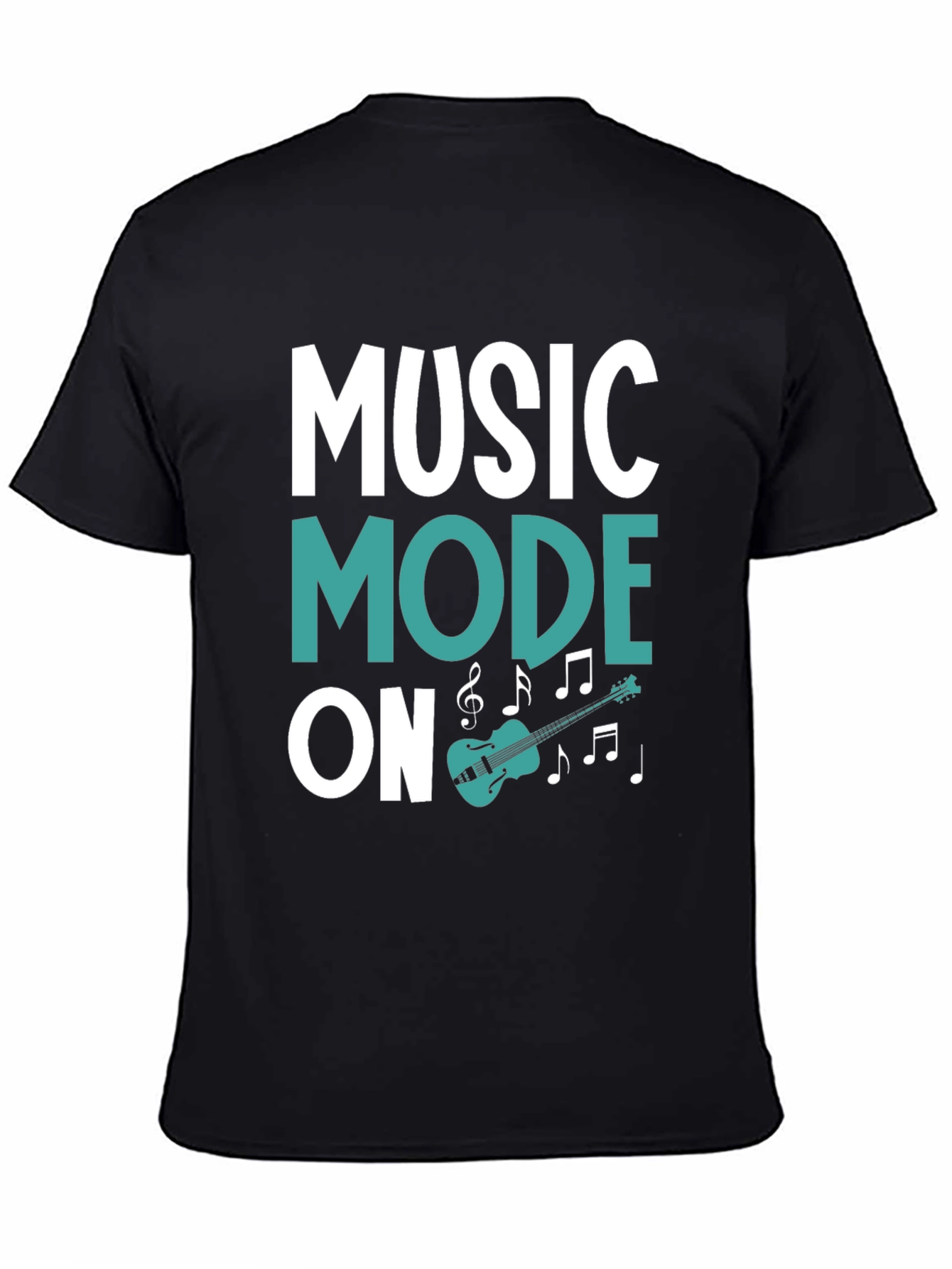 Music Mode On Black Graphic Tee