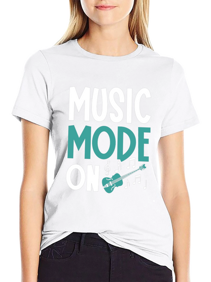 Music Mode On Black Graphic Tee