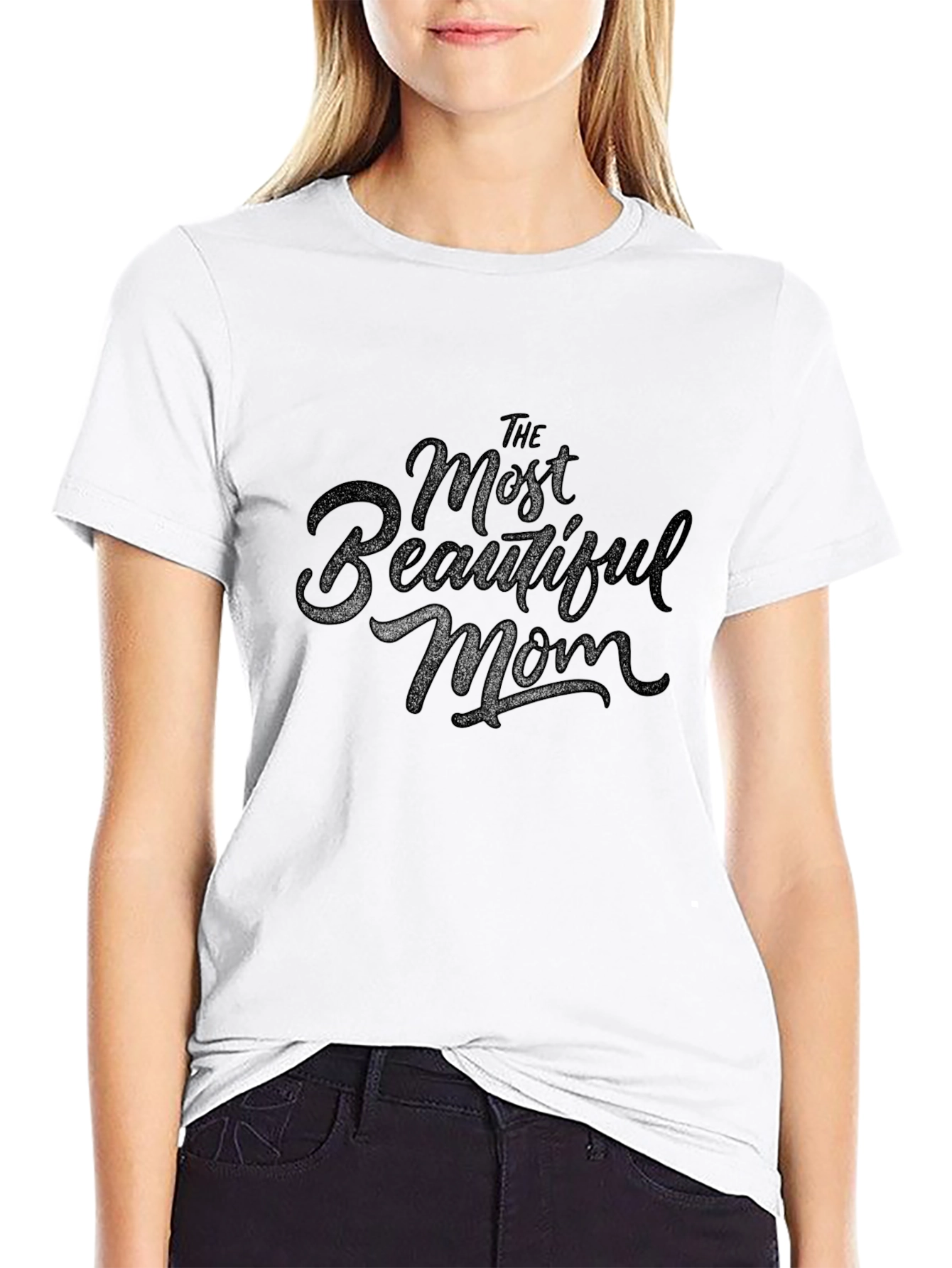 The Most Beautiful Mom Black Graphic Tee