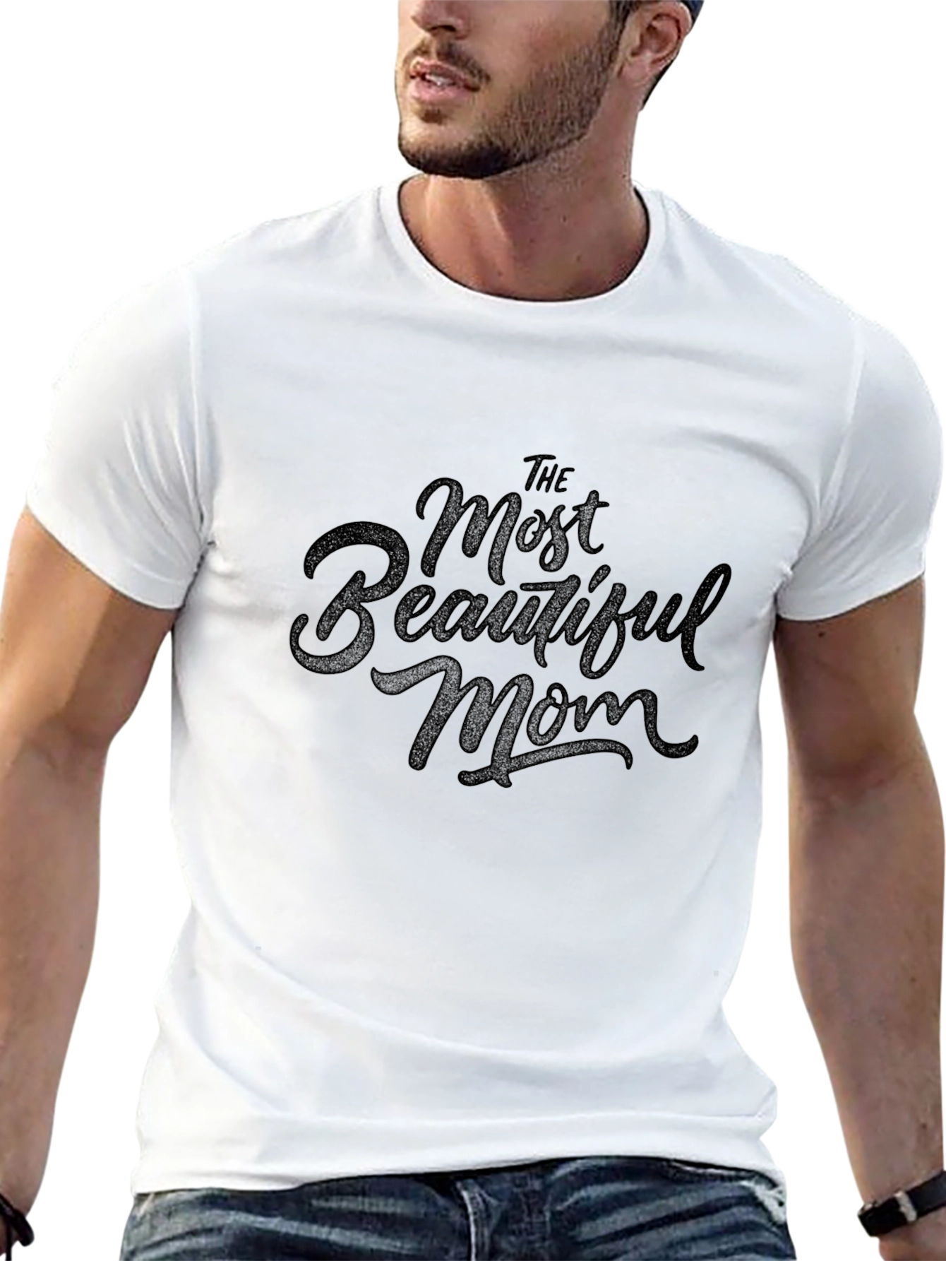 The Most Beautiful Mom Black Graphic Tee