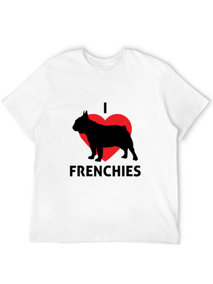 I Love Frenchies Black T-Shirt
