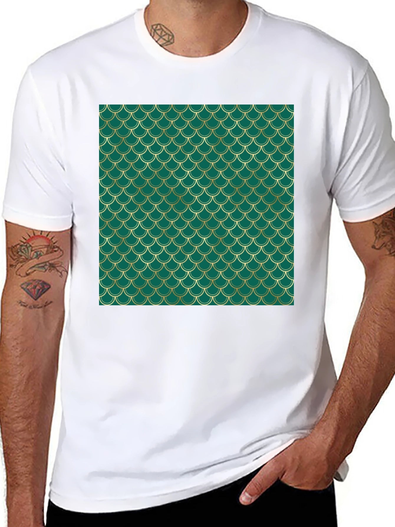 Emerald Scale Print Tee