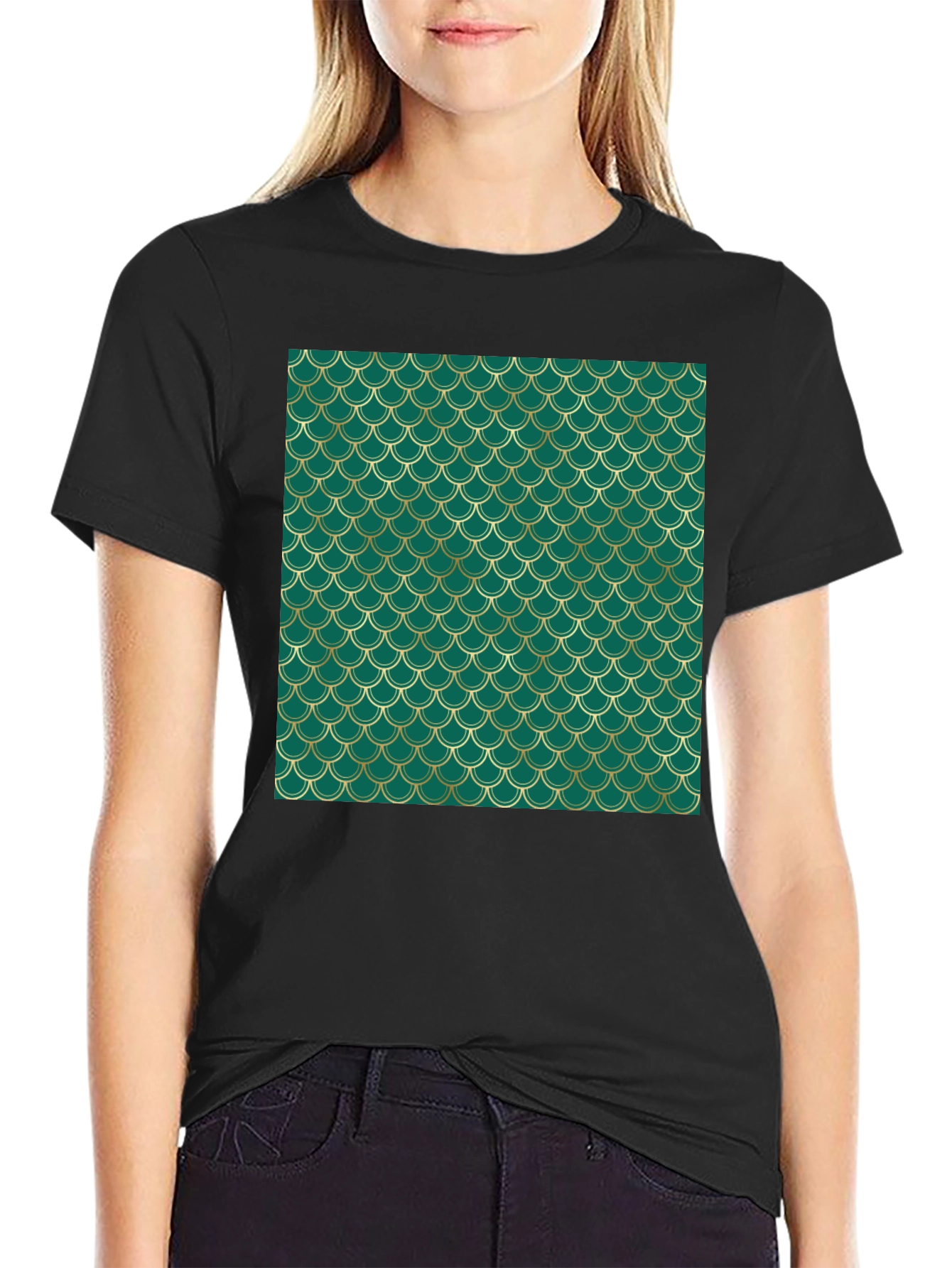 Emerald Scale Print Tee