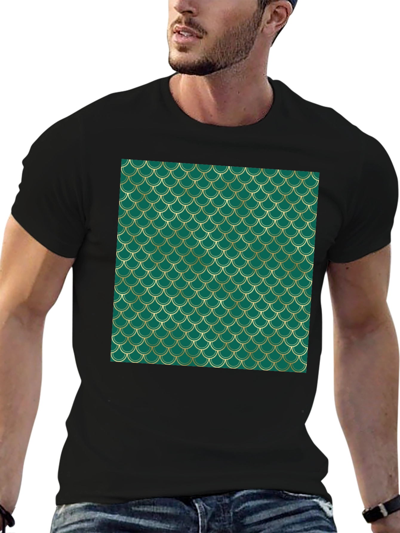 Emerald Scale Print Tee