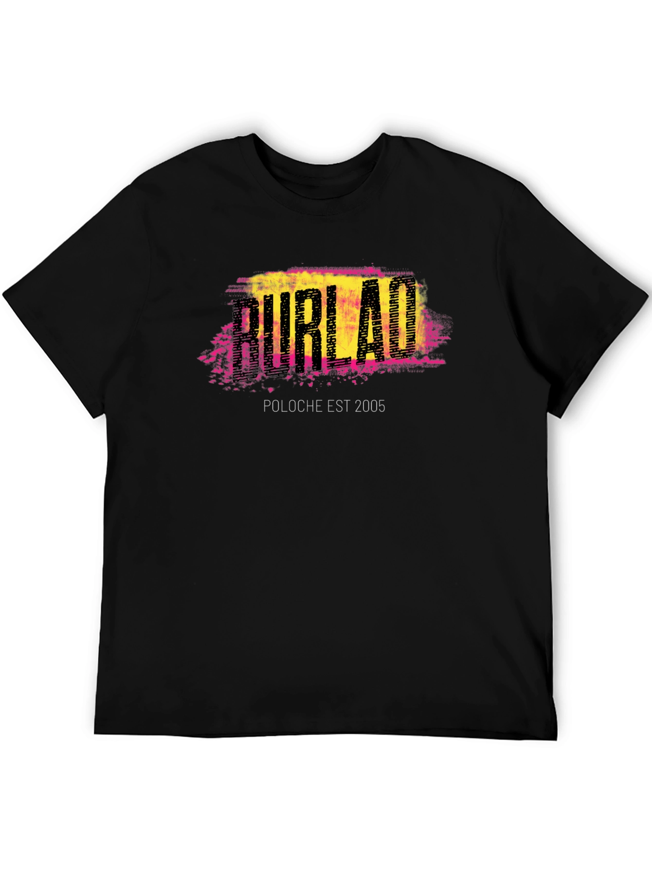 Burlac Est 2005 Graphic Tee - Black Cotton T-Shirt