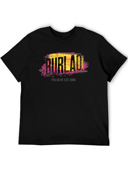 Burlac Est 2005 Graphic Tee - Black Cotton T-Shirt