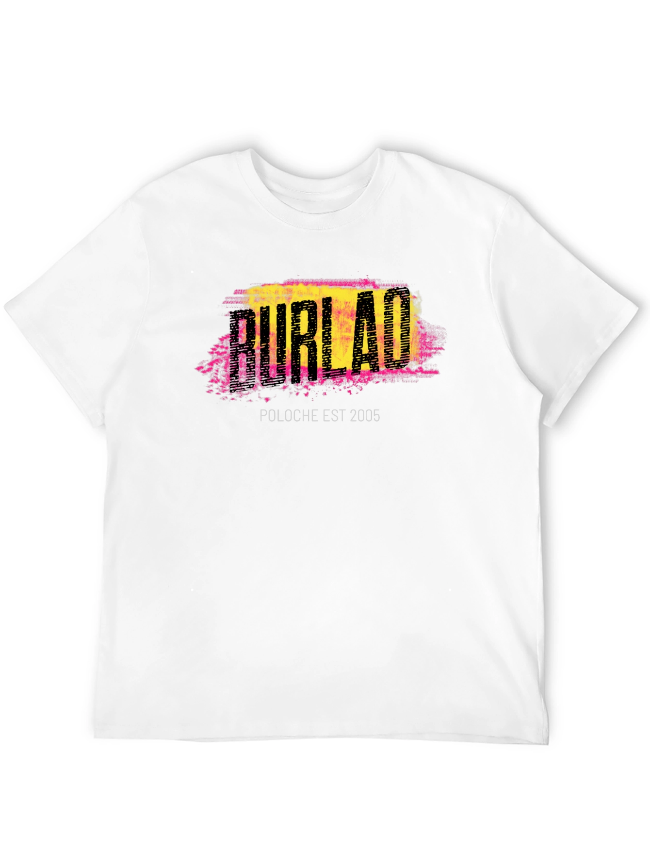 Burlac Est 2005 Graphic Tee - Black Cotton T-Shirt