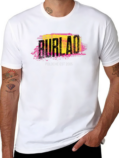 Burlac Est 2005 Graphic Tee - Black Cotton T-Shirt