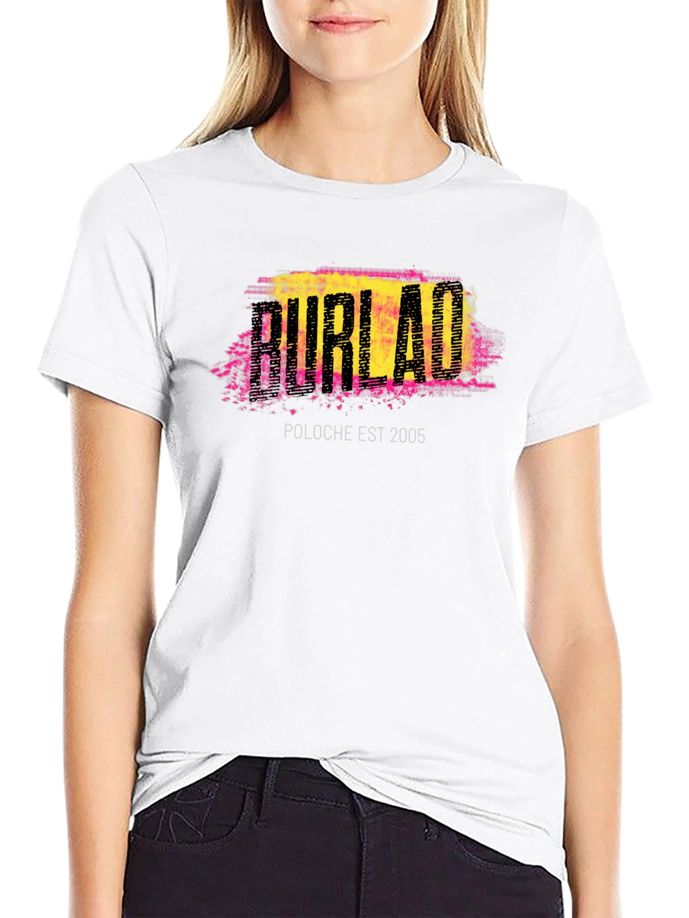 Burlac Est 2005 Graphic Tee - Black Cotton T-Shirt