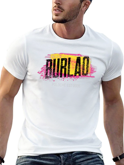 Burlac Est 2005 Graphic Tee - Black Cotton T-Shirt