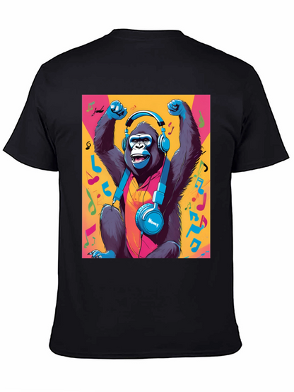 Funky Monkey Tee: Music Lovers Gorilla Graphic T-Shirt