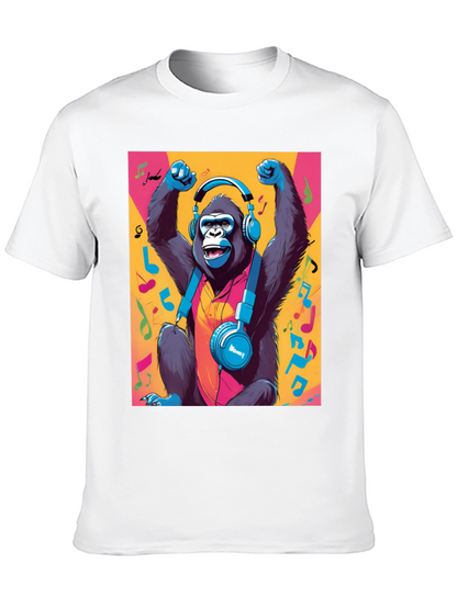 Funky Monkey Tee: Music Lovers Gorilla Graphic T-Shirt