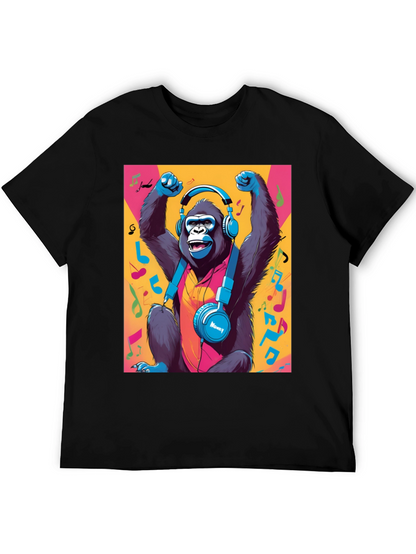 Funky Monkey Tee: Music Lovers Gorilla Graphic T-Shirt