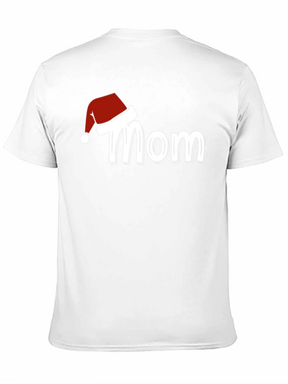 Mom Christmas Santa Hat T-Shirt Holiday Tee