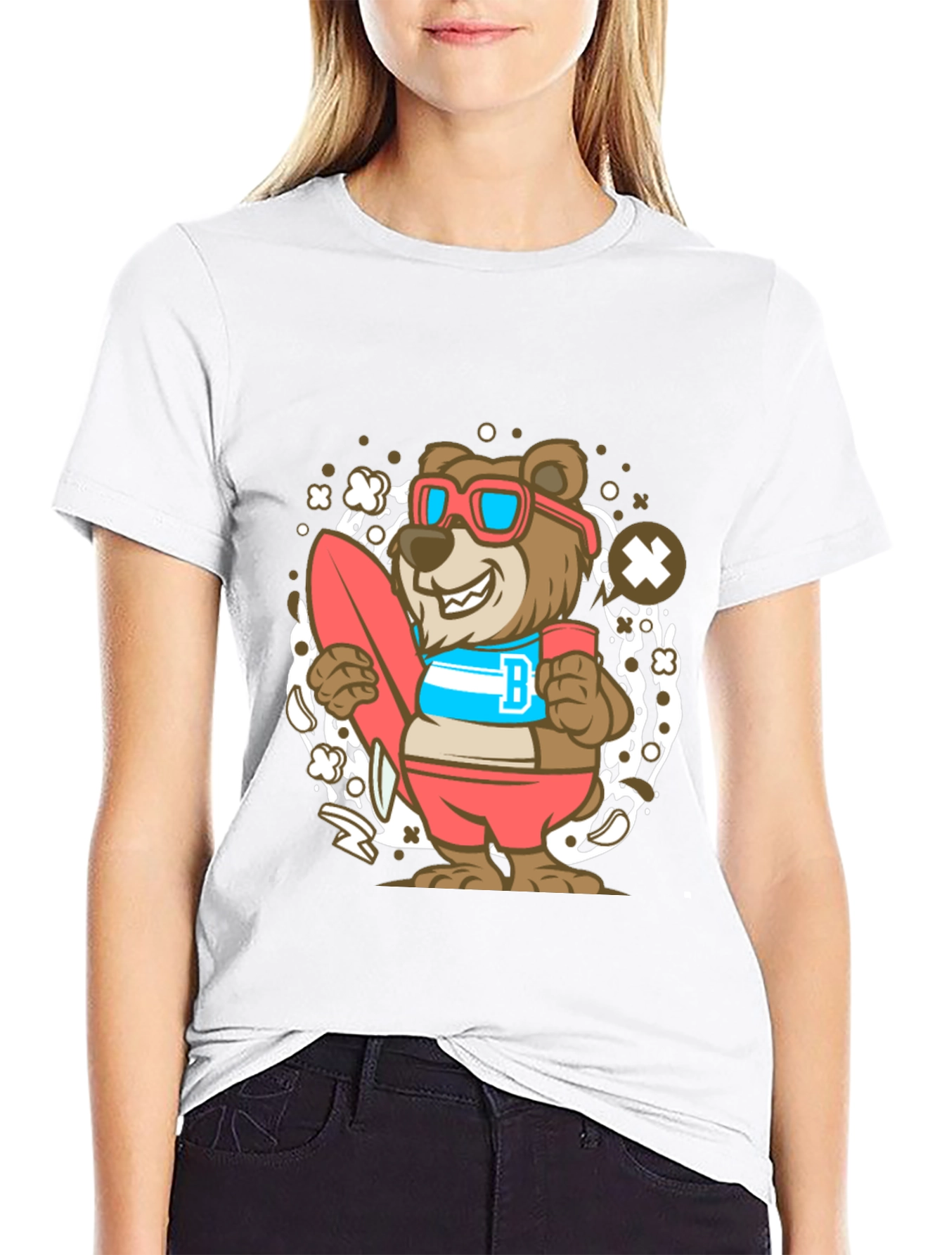 Bear Surfer Graphic T-Shirt
