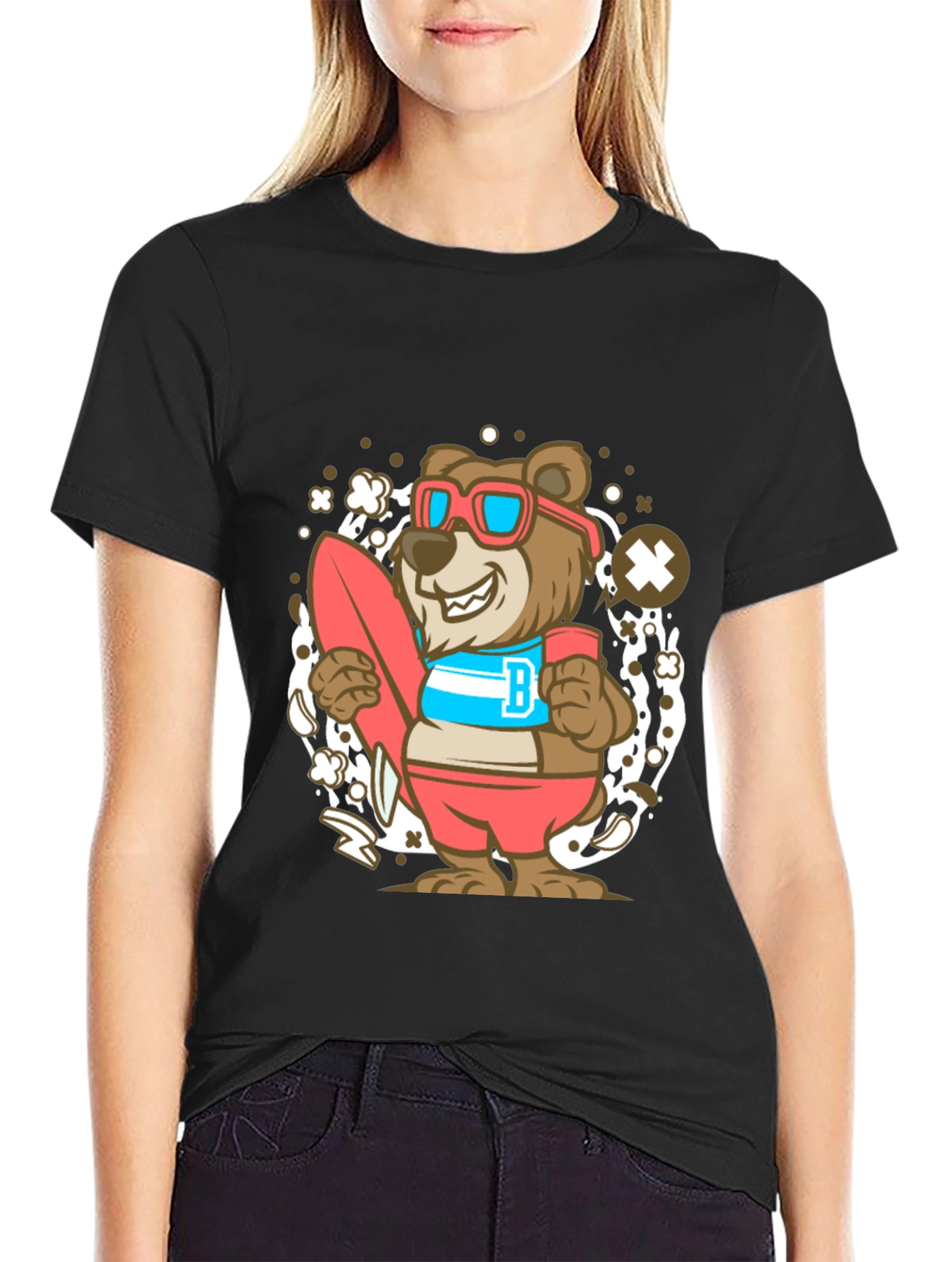 Bear Surfer Graphic T-Shirt