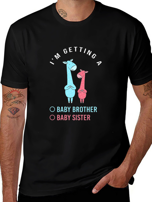 Baby Gender Reveal T-Shirt - Baby Brother or Sister