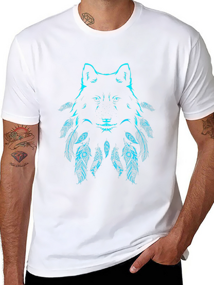 Wolf Graphic Print Black T-Shirt